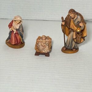 VTG LEPI Hand Paint Nativity Holy Family Jesus Maria & Joseph